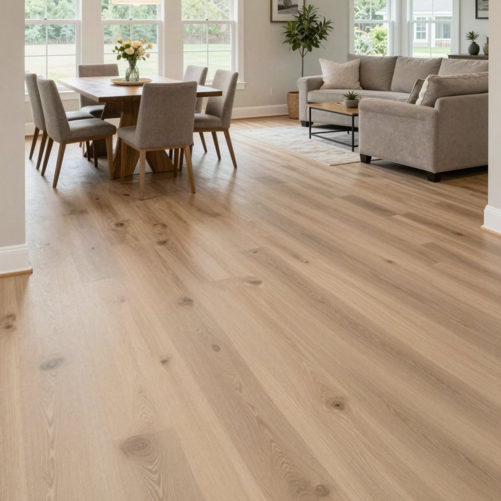 Homeowners reviewing flooring samples during a ZIP code check